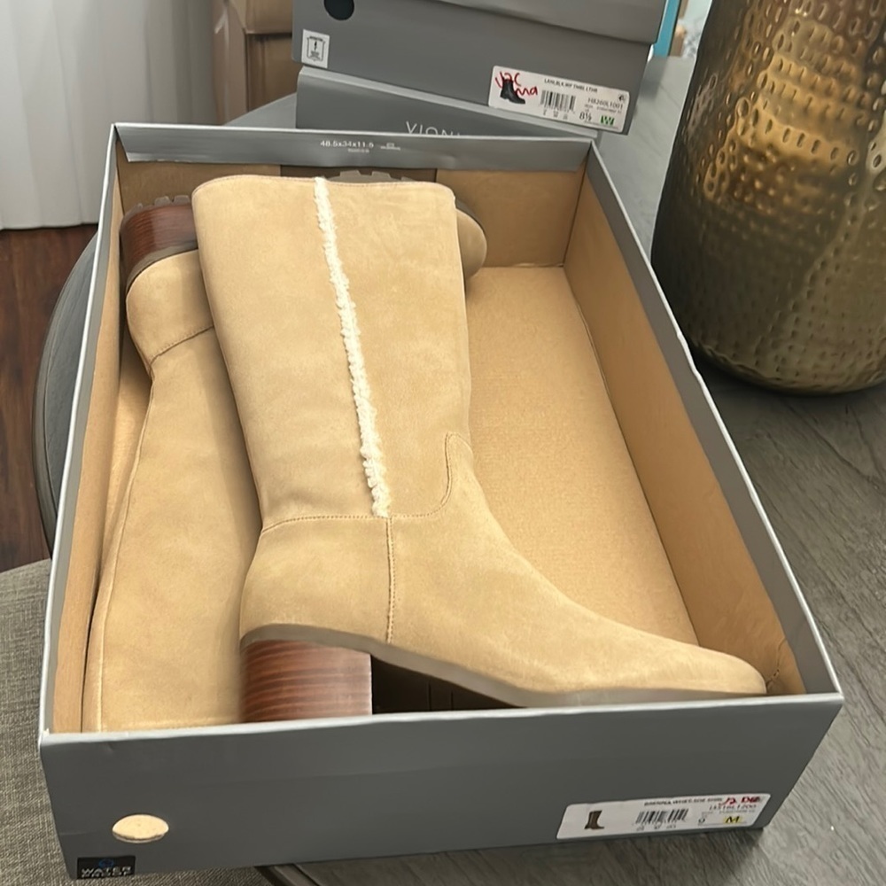 Vionic Brenna Waterproof Knee High Boot in Wheat - Picture 2 of 13